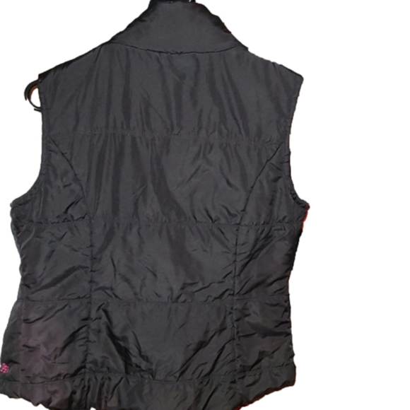 Like NEW Black and hot pink lined vest,zip up closure,with pockets. - Picture 2 of 2
